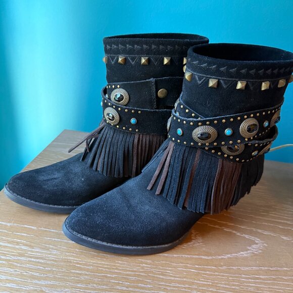 Sbicca Vintage Collection Fringed Boots - Picture 2 of 7